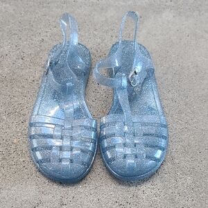 Old Navy Kids Sparkly Blue Sandals